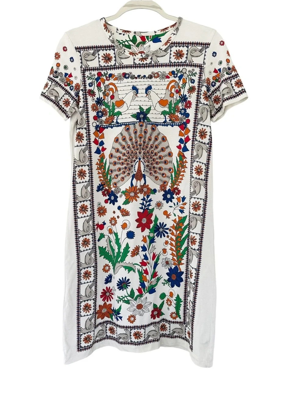 tory burch t shirt dress Tory Burch Scrunched-Sleeve Jersey T-Shirt Dress In Light Ivory/Black - 45%  Off